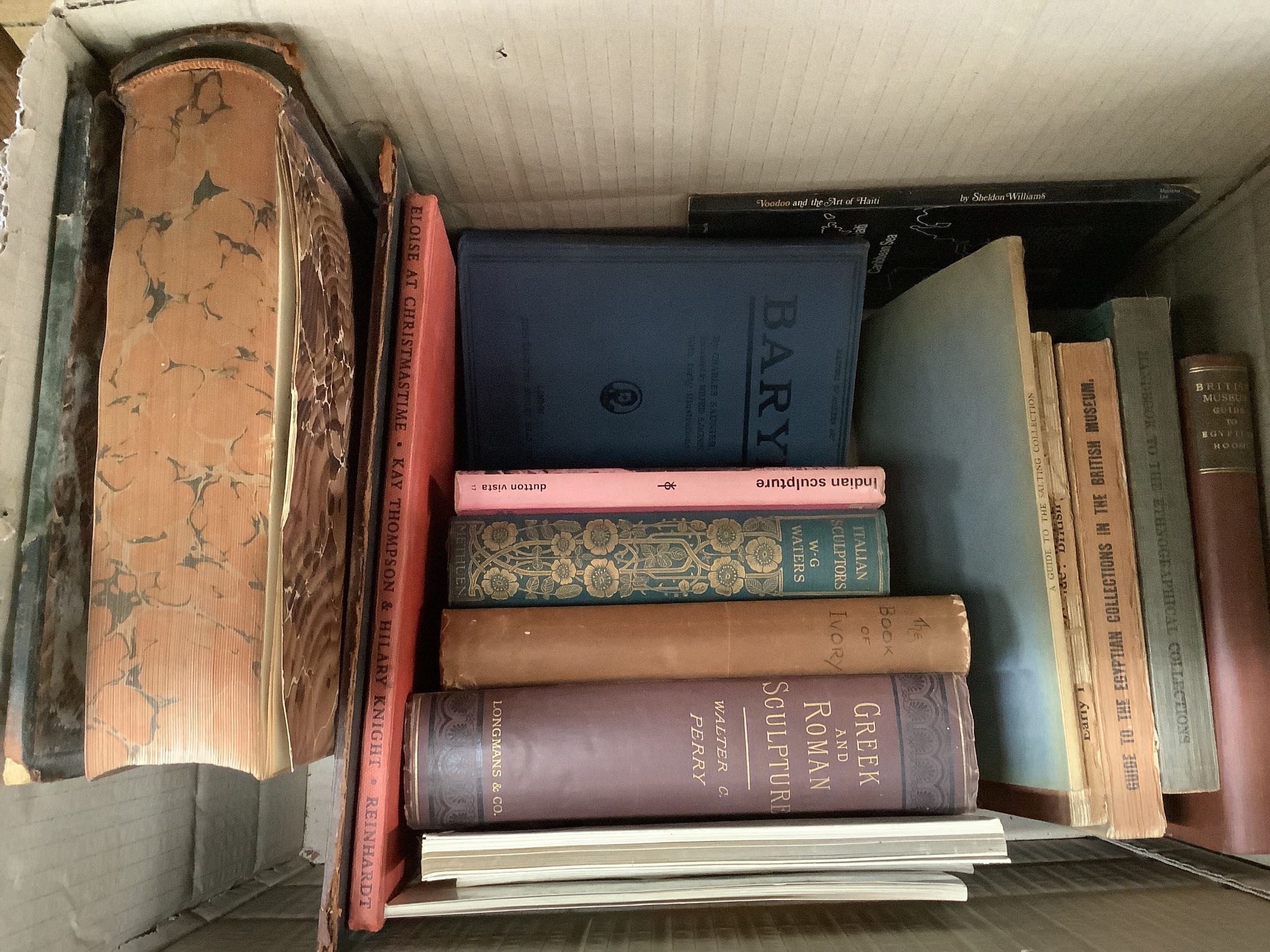 Six boxes of assorted books, reference, local history, etc.